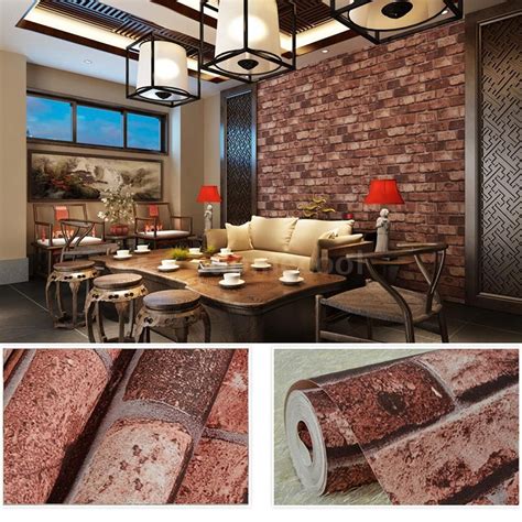 3d Brick Wall Effect Wallpaper Background Home Living Room