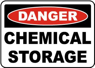 Chemical Storage Signs Large Selection Ships Fast
