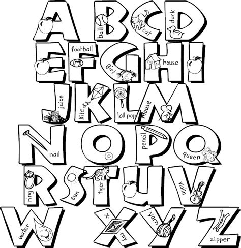 Free Coloring Pages Alphabet Letters