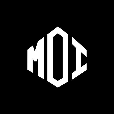 Moi Brief Logo Design Mit Polygonform Moi Polygon Und Würfelform Logo