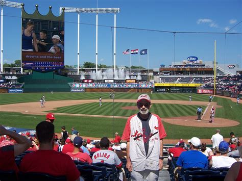 Baseball field glossary backstop — the tall fence behind home plate that protects from errant pitches and foul balls. Home plate at Kauffman Stadium, KC | Kauffman stadium ...