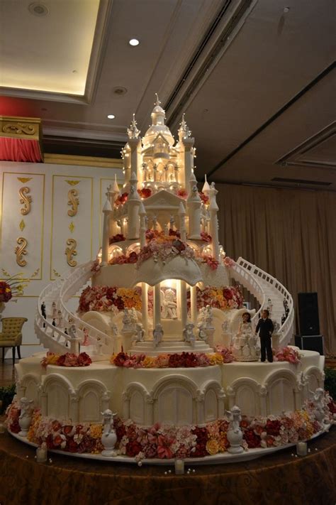 9 tier lighted castle wedding cake created by le nouvelle cake of indonesia cakery haute