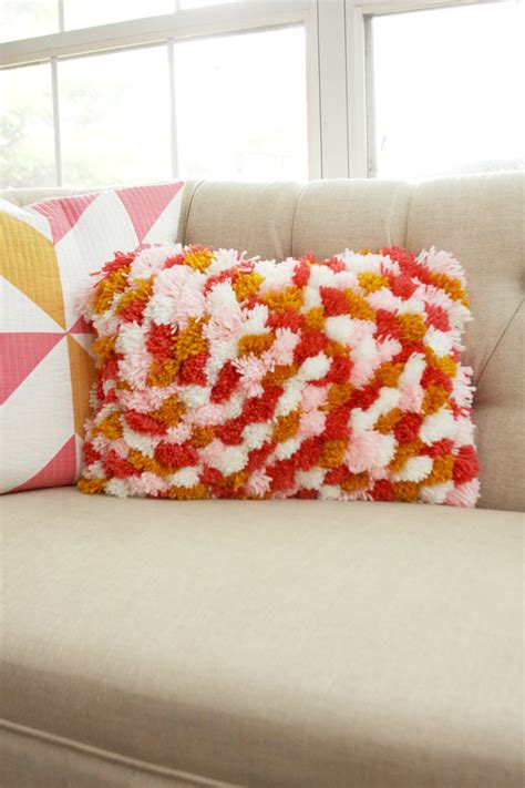 Colorful Diy Pom Pom Pillow