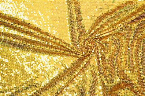 Fabric Solid Sequin Stretch Gold 58 Inches Wide Sold By The 14 Yard