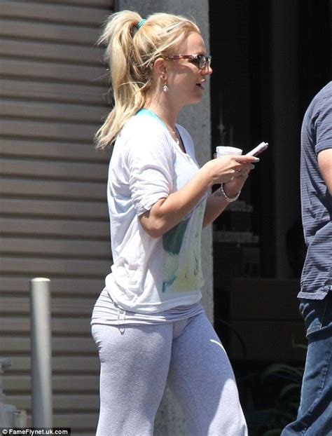 Britney Spears Wears Figure Hugging Tracksuit Pants Which Hug Her Every