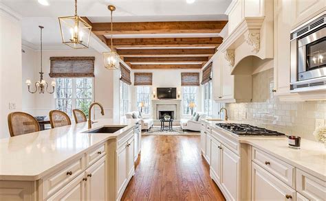Wood Beam Kitchen Ceiling Exposed Beams In The Kitchen Timeless