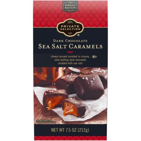 Private Selection Dark Chocolate Sea Salt Caramels 75 Oz Smiths