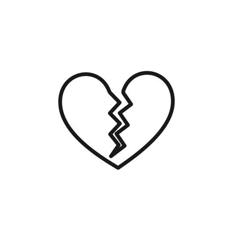 Broken Heart Outline Stock Photos Pictures And Royalty Free Images Istock