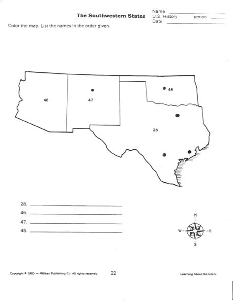 Blank Western Region United States Map Sketch Coloring Page Western