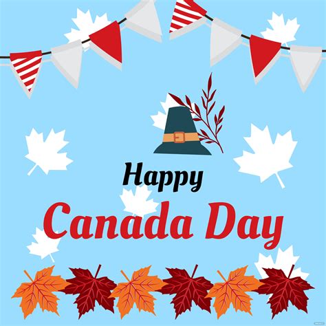 Happy Canada Day Illustration In Eps Illustrator  Psd Png Svg