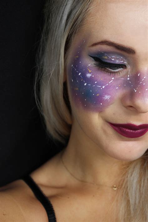 Galaxy Face Halloween Makeup By Nikola Mills Creative Makeup Look