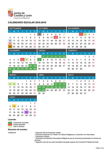 Consulta El Calendario Escolar Para El Ciclo Escolar 2018 2019 Images