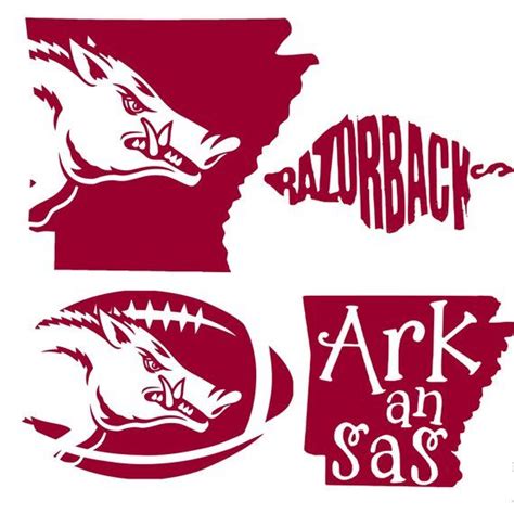 Arkansas Razorback Svg Files All Four Arkansas Razorbacks Razorback