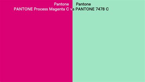 Pantone Process Magenta C Vs Pantone 7478 C Side By Side Comparison