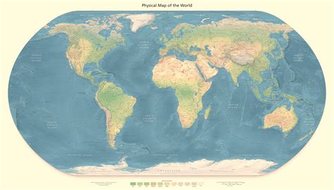Detailed Physical Map Of The World Detailed Physical World Map