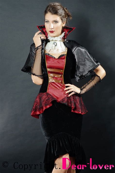 The Steampunk Vampire Costume Features A Satin And Panne Dress With