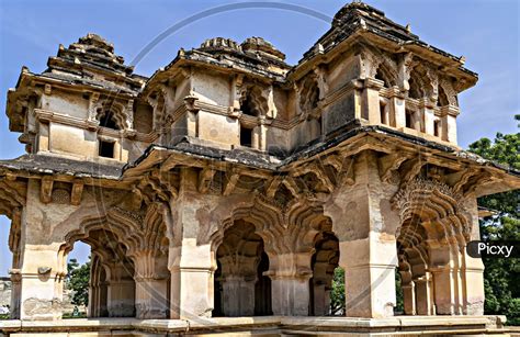 Image Of Palace Of Lotus Also Known As Lotus Mahal In Hampi