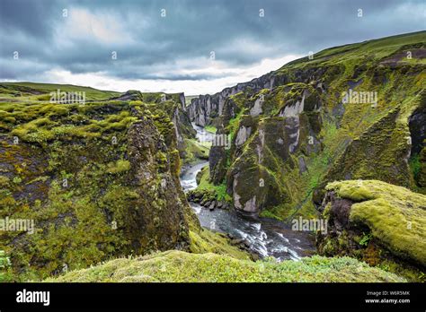 Fjadrargljufur Canyon In South East Of Iceland Stock Photo Alamy