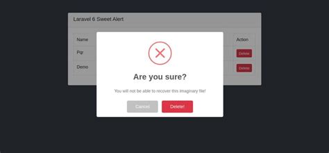 Laravel Sweet Alert Confirm Delete Example Sweet Incoming Call Hot
