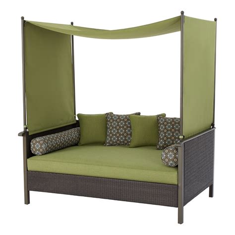 Outdoor daybeds are designed to be sturdy enough to withstand the elements. Better Homes & Gardens Providence Outdoor Daybed with ...