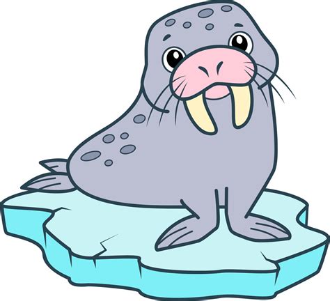 Cute Walrus Cartoon 8717679 Vector Art At Vecteezy