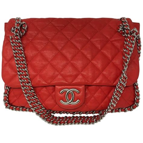 Chanel Red Chain Around Bag At 1stdibs Chanel Chain Around Bag
