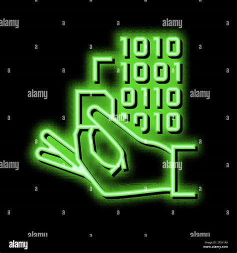Programming Rfid Chip Neon Glow Icon Illustration Stock Vector Image