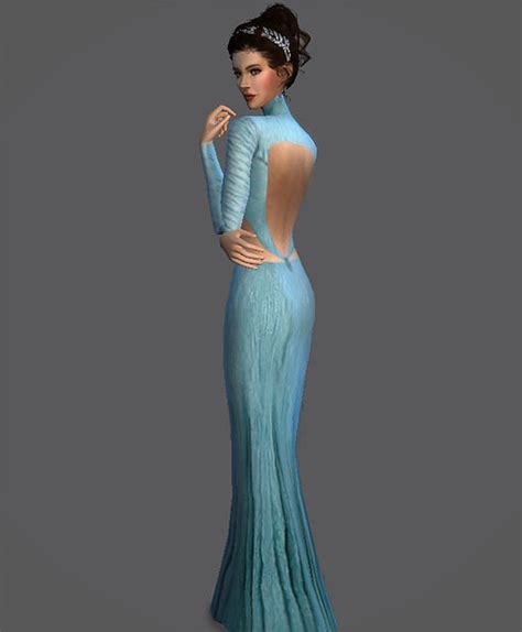 Blue Homecoming Dress Padme Amidala At Magnolian Farewell Sims 4 Updates