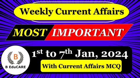 Weekly News Roundup 2024 January Week 1highlights Current Events