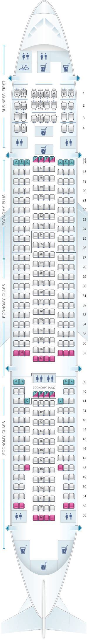 Seat Map United Airlines Boeing B777 200 777 Version 5 United