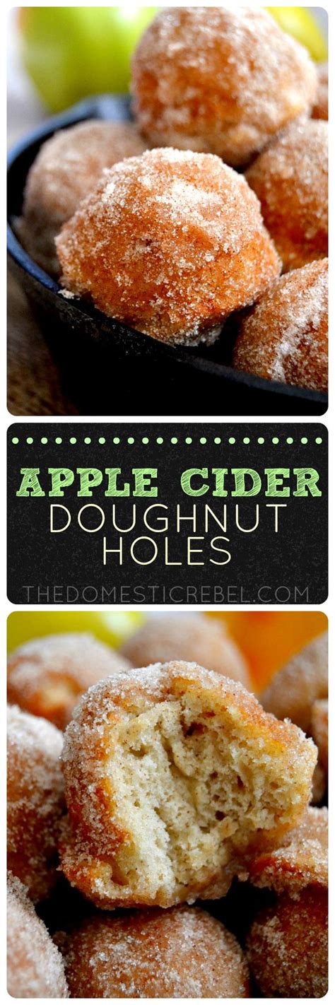 This recipe makes excellent donuts. Apple Cider Donut Holes | The Domestic Rebel