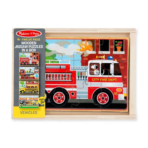Melissa And Doug Vehicles Puzzles In A Box Melissa And Doug New Zealand