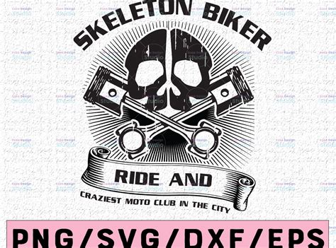 Skeleton Riding Motorcycle Svg Skull Biker Svg Motorbike Bike Rider