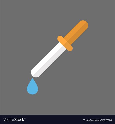 Pipette Dropper Icon Medical Equipment Concept Vector Image