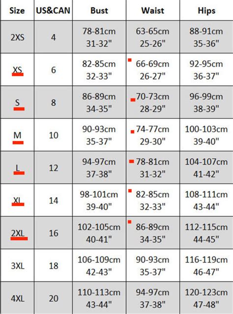 Womens Lee Jeans Size Chart