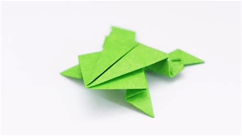 Origami Jumping Frog Traditional Model Youtube