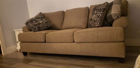 Broyhill Sofa With Wood Trim Baci Living Room