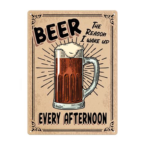 Metal Tin Signs Funny Vintage Personalized 12 Inch X 17 Inch Beer Is The Reason