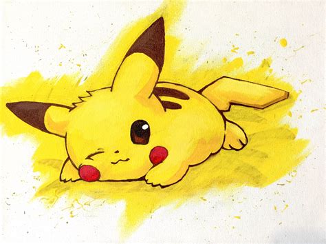 Pikachu Acrylic On Canvas • Rpainting Pokemon Painting Pikachu