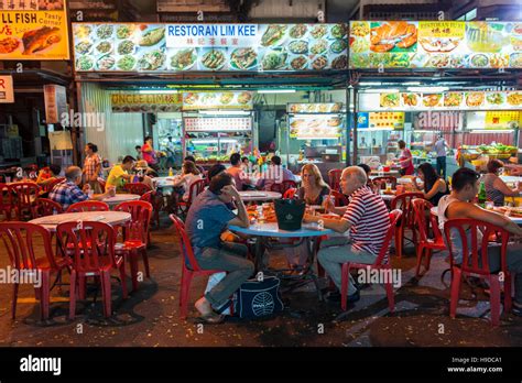 The Street Food Night Market On Jalan Alor In Central Kuala Lumpur