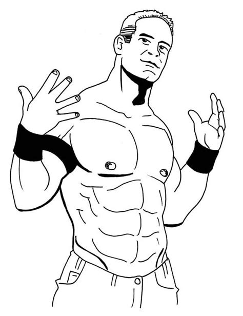 Wwe Color Pages Coloring Pages Drawings John Cena