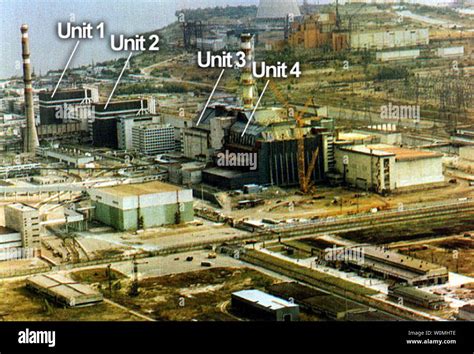an aerial view of the chernobyl nuclear power plant before the disaster in ukraine the
