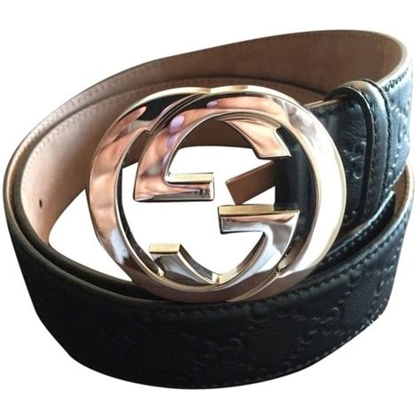 Pre Owned Guccissima Leather Belt With Interlocking G Buckle Leather