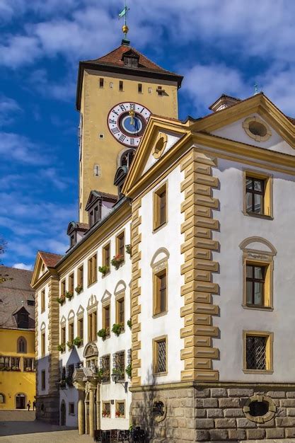 Premium Photo Town Hall Tower In Regensburg City Center Germany