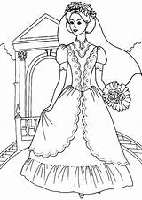 Bride Coloring sketch template