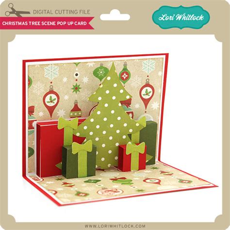Christmas Tree Scene Pop Up Card Lori Whitlocks Svg Shop