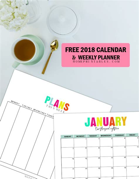 Ultimate Roundup Of Free Printable 2018 Calendars Free Printable
