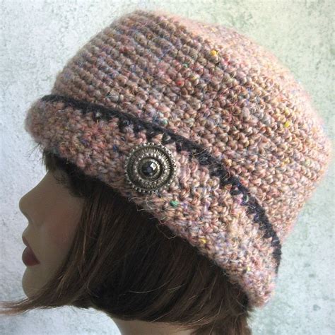 Crochet Pattern Womens Crochet Hat With Close Fitted Brim And Etsy