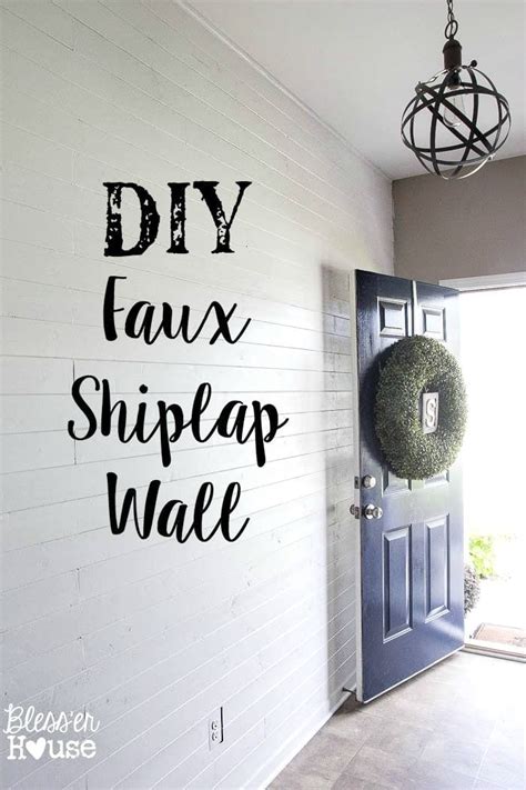 DIY Faux Shiplap Wall