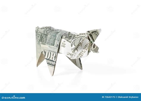 Dollar Origami Pig Stock Image Image Of Decor Bill 73642175